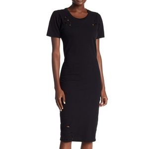 Abound | NWOT Cotton Distressed Midi Dress